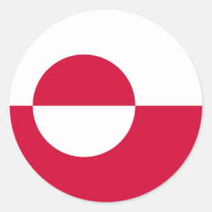 Sticker Rond Drapeau du Groenland