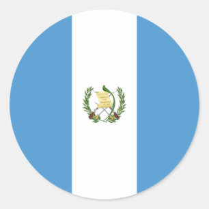 Sticker Rond Drapeau du Guatemala