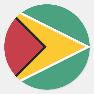 Sticker Rond Drapeau du Guyana