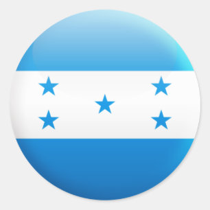 Sticker Rond Drapeau du Honduras