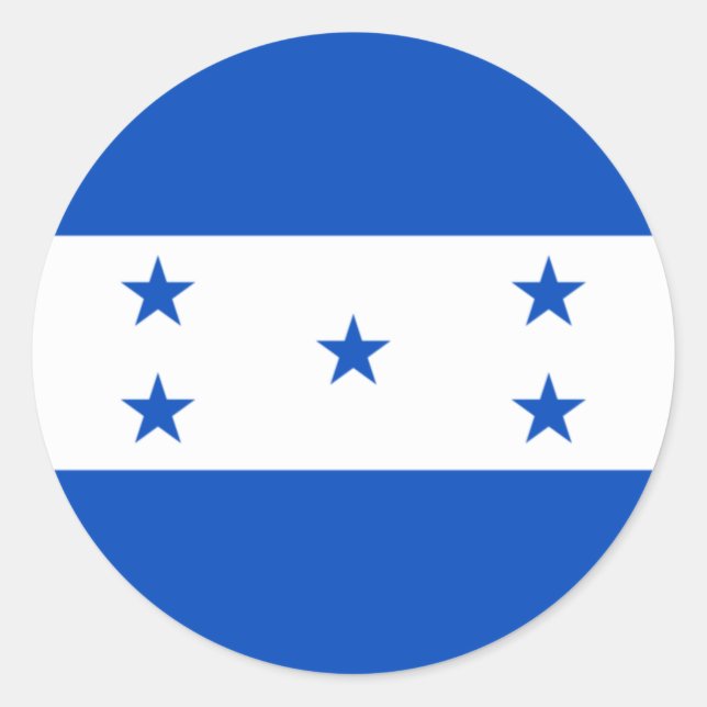 Sticker Rond Drapeau du Honduras (Devant)