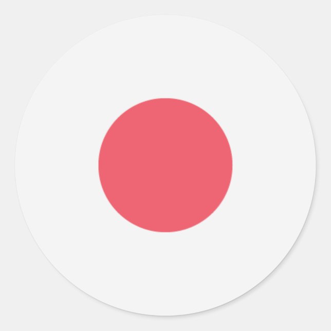 Sticker Rond Drapeau du Japon (Devant)