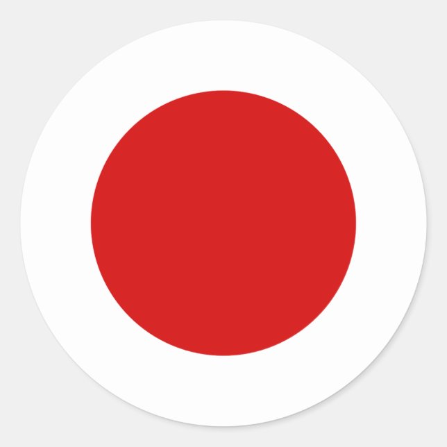 Sticker Rond Drapeau du Japon (Devant)