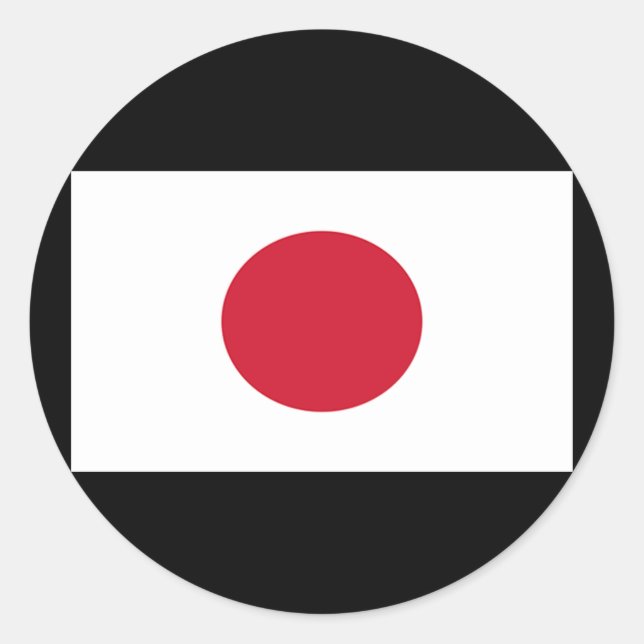 Sticker Rond Drapeau du Japon (Devant)