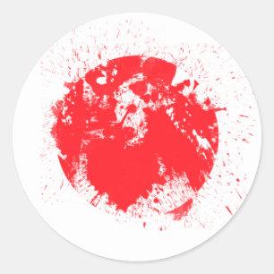 Sticker Rond Drapeau du Japon