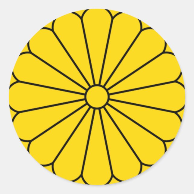 STICKER ROND DRAPEAU DU JAPON - MANTEAU DES BRAS - JOINT (Devant)