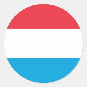 Sticker Rond Drapeau du Luxembourg