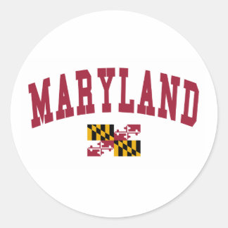 Sticker Rond Drapeau du Maryland