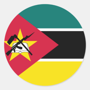Sticker Rond Drapeau du Mozambique