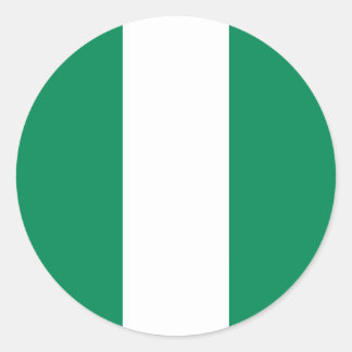 Sticker Rond Drapeau du Nigeria