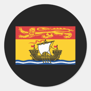 STICKER ROND DRAPEAU DU NOUVEAU-BRUNSWICK