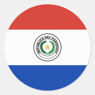 Sticker Rond Drapeau du Paraguay (Paraguay)