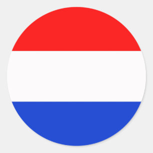 Sticker Rond Drapeau du Pays-Bas