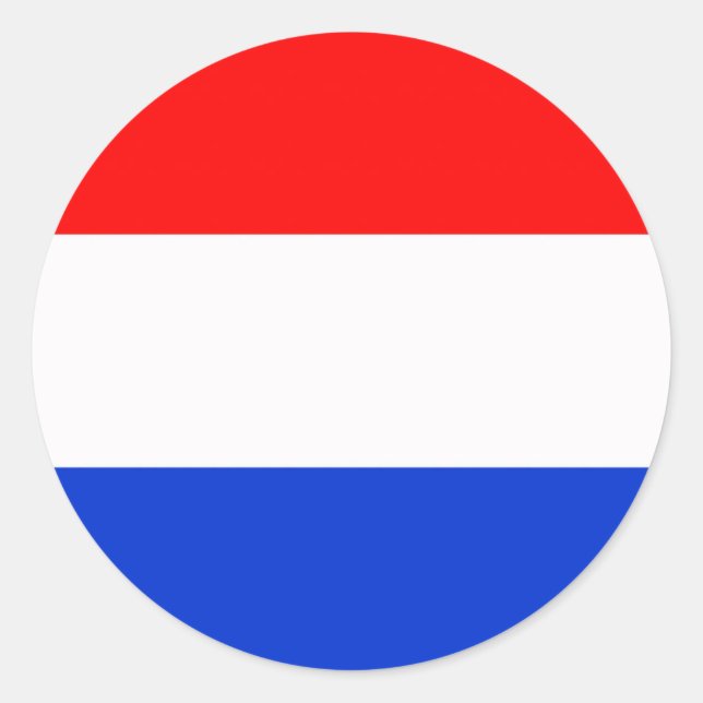 Sticker Rond Drapeau du Pays-Bas (Devant)
