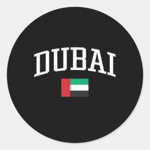 Sticker Rond Drapeau du pays des Émirats arabes unis de Dubaï
