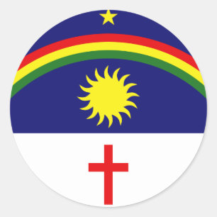 Sticker Rond Drapeau du Pernambuco, Brésil
