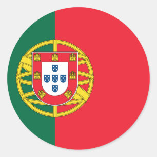 Sticker Rond Drapeau du Portugal