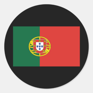 Sticker Rond Drapeau du Portugal