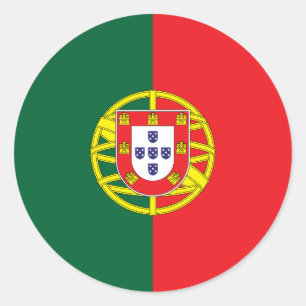 Sticker Rond Drapeau du Portugal