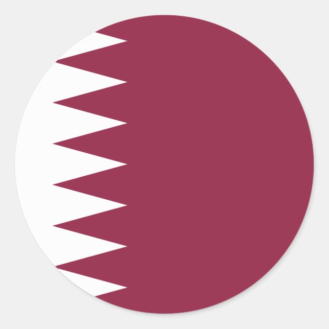 Sticker Rond Drapeau du Qatar (Devant)