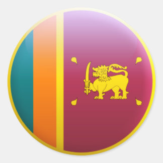 Sticker Rond Drapeau du Sri Lanka