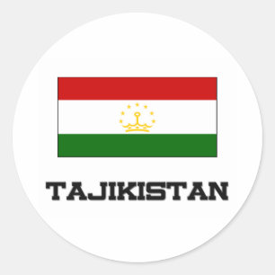 Sticker Rond Drapeau du Tadjikistan