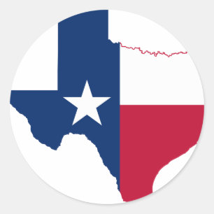 Sticker Rond Drapeau du Texas