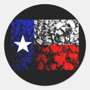 Sticker Rond Drapeau du Texas