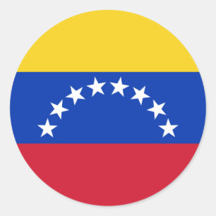 Sticker Rond Drapeau du Venezuela