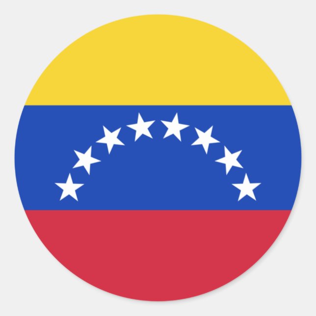 Sticker Rond Drapeau du Venezuela (Devant)