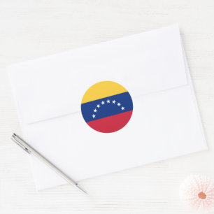 Sticker Rond Drapeau du Venezuela