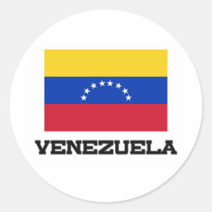 Sticker Rond Drapeau du Venezuela