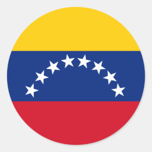 Sticker Rond Drapeau du Venezuela
