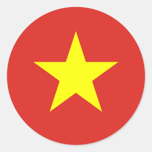 Sticker Rond Drapeau du Vietnam