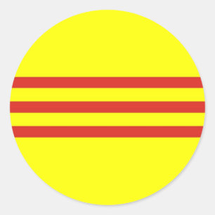 Sticker Rond drapeau du vietnam du sud