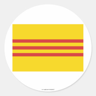 Sticker Rond Drapeau du Vietnam du Sud