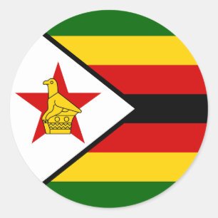 Sticker Rond Drapeau du Zimbabwe