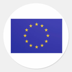 Sticker Rond Drapeau d'UE
