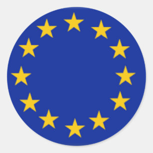 Sticker Rond Drapeau d'Union européenne