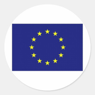 Sticker Rond Drapeau d'Union européenne