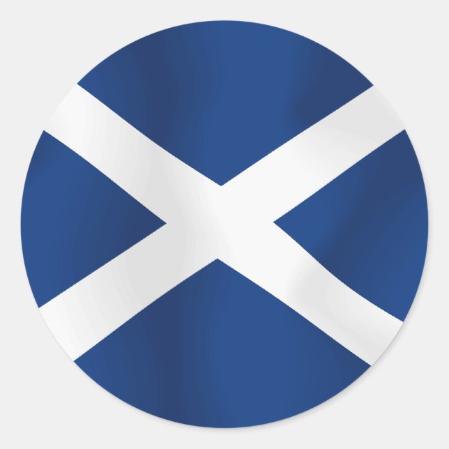 Sticker Rond Drapeau écossais (Devant)