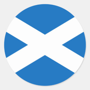 Sticker Rond Drapeau écossais