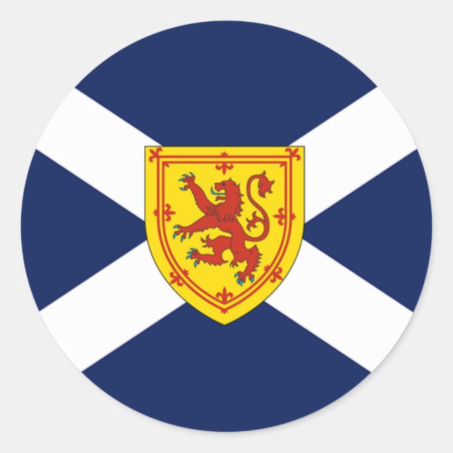Sticker Rond Drapeau écossais (Devant)
