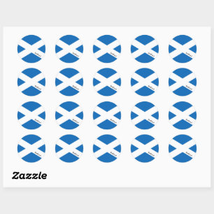 Sticker Rond Drapeau écossais et patriotes écossais, vacances/s