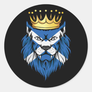 Sticker Rond Drapeau écossais Lion King