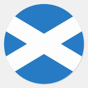Sticker Rond Drapeau écossais Saltire