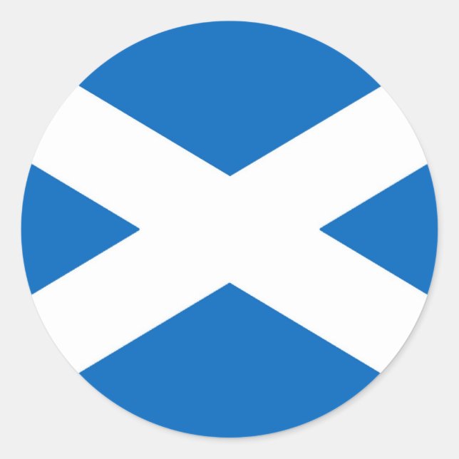Sticker Rond Drapeau écossais Saltire (Devant)