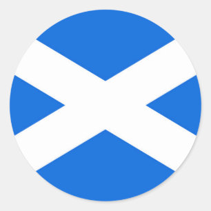 Sticker Rond Drapeau écossais stkcn