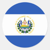 Sticker rond Drapeau El Salvador
