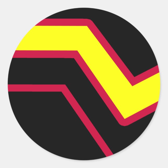 Sticker Rond Drapeau en caoutchouc / Fierté en latex (Devant)